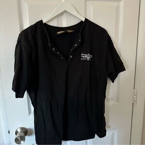 Black Lace Up Harley-Davidson T-Shirt